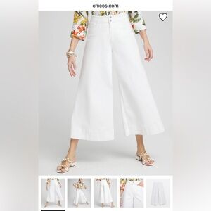 Chico’s Classic White Denim High Rise Culotte - NWT Size 2.5 / 14